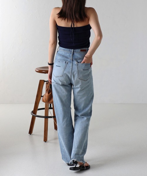 Bonjour Sagan（ボンジュールサガン）の「カップ付きホルターネックビスチェ（チューブトップ・レディース・ネイビー/オフホワイト/ブラック・FREE）」の11枚目の写真