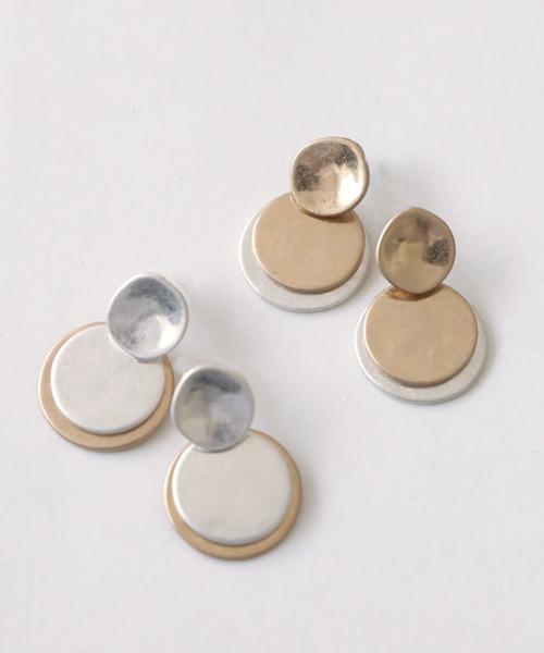 antiqua（アンティカ）の「マットプレートイヤリング（イヤリング・レディース・ゴールド/シルバー・FREE）」の7枚目の写真