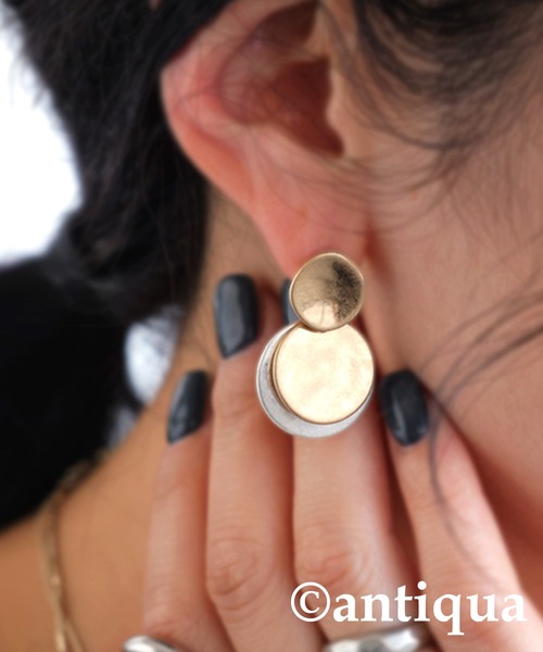 antiqua（アンティカ）の「マットプレートイヤリング（イヤリング・レディース・ゴールド/シルバー・FREE）」の12枚目の写真