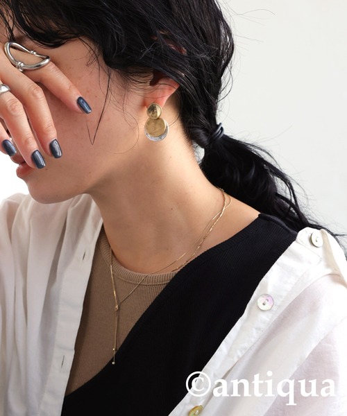 antiqua（アンティカ）の「マットプレートイヤリング（イヤリング・レディース・ゴールド/シルバー・FREE）」の13枚目の写真