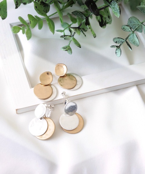 antiqua（アンティカ）の「マットプレートイヤリング（イヤリング・レディース・ゴールド/シルバー・FREE）」の15枚目の写真