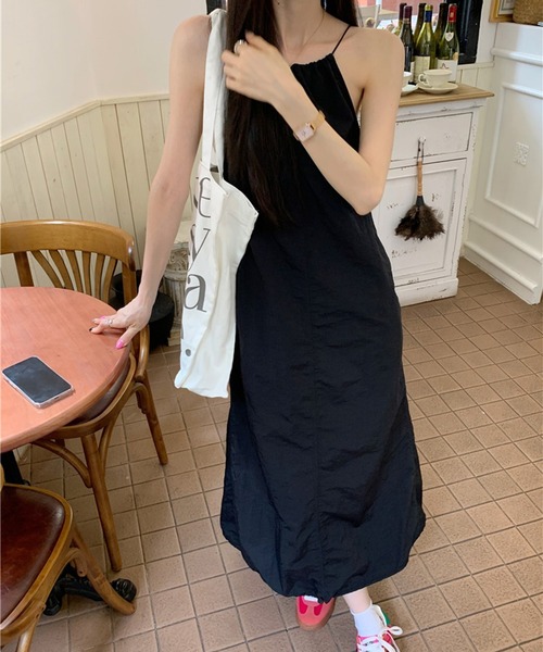 LYEON(リヨン)の「ドロストミリタリーキャミワンピース(ワンピース・レディース・グレー/ブラック・FREE)」の10枚目の写真
