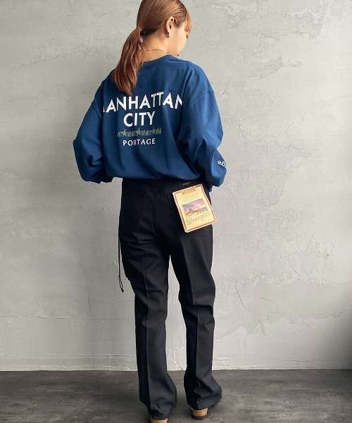 Manhattan Portage（マンハッタンポーテージ）の「[MANHATTAN PORTAGE/マンハッタンポーテージ] 別注 バックプリント ロングスリーブTシャツ（Tシャツ/カットソー・レディース・ブルー/ホワイト/ブラック・S/M/L/XL）」の20枚目の写真