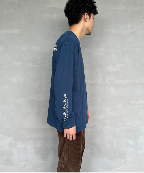 Manhattan Portage（マンハッタンポーテージ）の「[MANHATTAN PORTAGE/マンハッタンポーテージ] 別注 バックプリント ロングスリーブTシャツ（Tシャツ/カットソー・レディース・ブルー/ホワイト/ブラック・S/M/L/XL）」の21枚目の写真