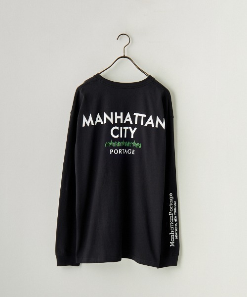 Manhattan Portage（マンハッタンポーテージ）の「[MANHATTAN PORTAGE/マンハッタンポーテージ] 別注 バックプリント ロングスリーブTシャツ（Tシャツ/カットソー・レディース・ブルー/ホワイト/ブラック・S/M/L/XL）」の14枚目の写真