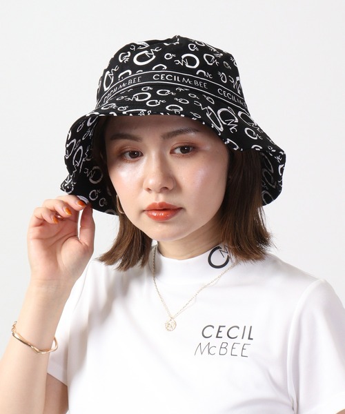 CECIL McBEE(セシルマクビー)の「CECIL McBEE green バケットハット(ハット・レディース・ホワイト/ブラック系/ブラック/ホワイト系・FREE)」の21枚目の写真