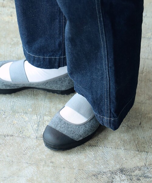 MoonStar（ムーンスター）の「〈UNISEX〉MOONSTAR × BEAMS JAPAN / 別注 フラノ うわばき Ver.2.0（その他シューズ・レディース・チャコールグレー/ブラック/オリーブ・23/24/25）」の3枚目の写真