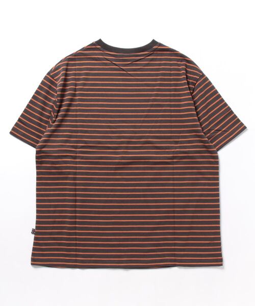 S'more(スモア)の「BORDER POCKET S/S T SHIRTS (SS)(Tシャツ/カットソー・レディース・ホワイト/ベージュ/ブラウン・SMALL/LARGE/X-LARGE/MEDIUM)」の4枚目の写真