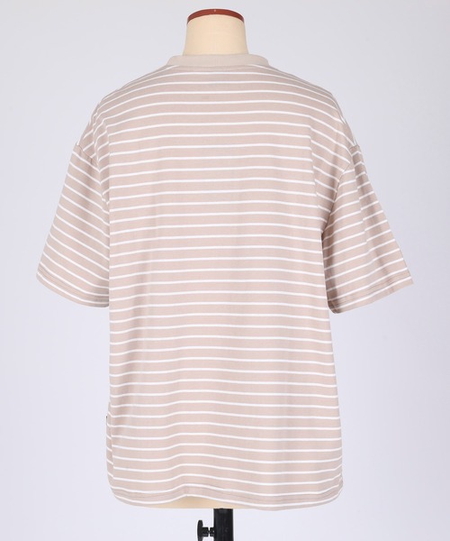 S'more(スモア)の「BORDER POCKET S/S T SHIRTS (SS)(Tシャツ/カットソー・レディース・ホワイト/ベージュ/ブラウン・SMALL/LARGE/X-LARGE/MEDIUM)」の10枚目の写真