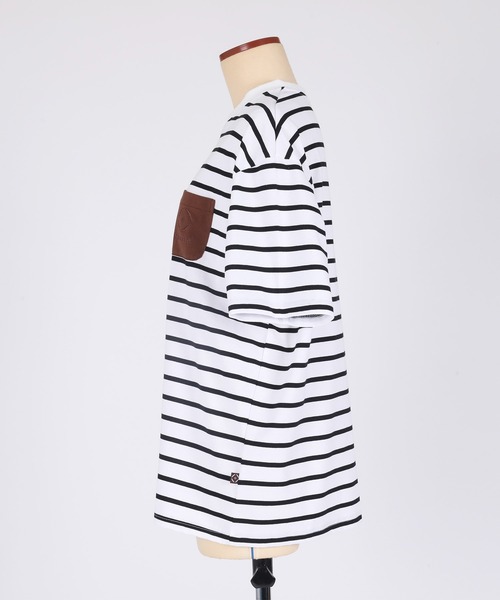 S'more(スモア)の「BORDER POCKET S/S T SHIRTS (SS)(Tシャツ/カットソー・レディース・ホワイト/ベージュ/ブラウン・SMALL/LARGE/X-LARGE/MEDIUM)」の15枚目の写真