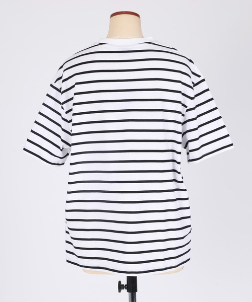 S'more(スモア)の「BORDER POCKET S/S T SHIRTS (SS)(Tシャツ/カットソー・レディース・ホワイト/ベージュ/ブラウン・SMALL/LARGE/X-LARGE/MEDIUM)」の16枚目の写真