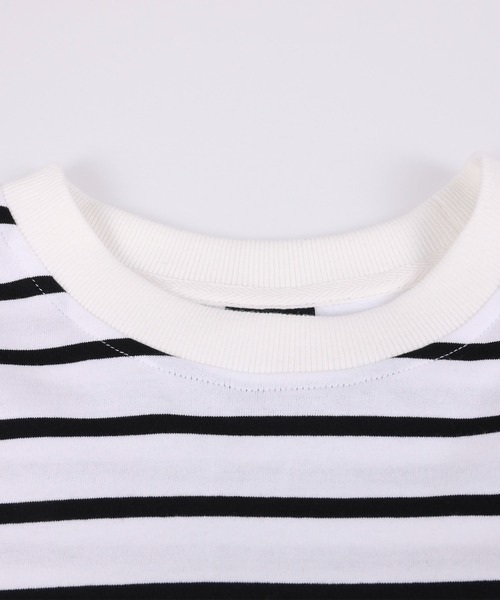 S'more(スモア)の「BORDER POCKET S/S T SHIRTS (SS)(Tシャツ/カットソー・レディース・ホワイト/ベージュ/ブラウン・SMALL/LARGE/X-LARGE/MEDIUM)」の19枚目の写真