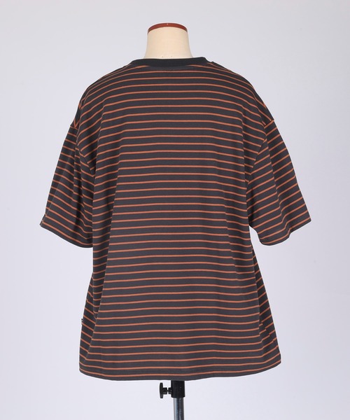 S'more(スモア)の「BORDER POCKET S/S T SHIRTS (SS)(Tシャツ/カットソー・レディース・ホワイト/ベージュ/ブラウン・SMALL/LARGE/X-LARGE/MEDIUM)」の21枚目の写真