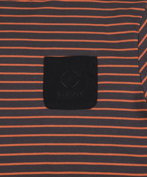 S'more(スモア)の「BORDER POCKET S/S T SHIRTS (SS)(Tシャツ/カットソー・レディース・ホワイト/ベージュ/ブラウン・SMALL/LARGE/X-LARGE/MEDIUM)」の22枚目の写真