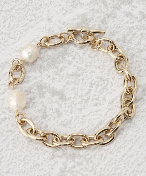 SHOO・LA・RUE（シューラルー）の「◆【淡水パール】チェーンブレス（ブレスレット・レディース・シルバー/ゴールド・00）」の2枚目の写真