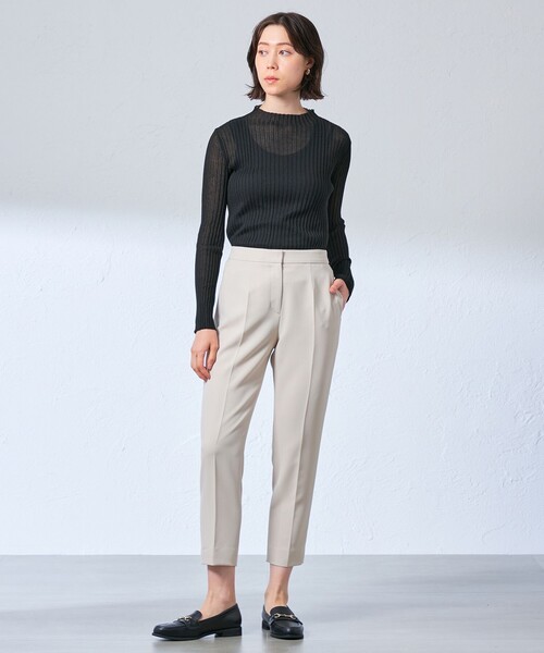 CAST:（キャストコロン）の「【着回し抜群】シアーニットタートル（ニット/セーター・レディース・ブラック/グレー/ホワイト・M）」の8枚目の写真