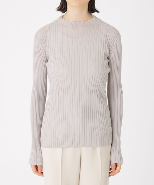 CAST:（キャストコロン）の「【着回し抜群】シアーニットタートル（ニット/セーター・レディース・ブラック/グレー/ホワイト・M）」の12枚目の写真