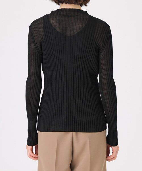 CAST:（キャストコロン）の「【着回し抜群】シアーニットタートル（ニット/セーター・レディース・ブラック/グレー/ホワイト・M）」の15枚目の写真