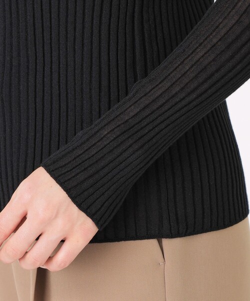 CAST:（キャストコロン）の「【着回し抜群】シアーニットタートル（ニット/セーター・レディース・ブラック/グレー/ホワイト・M）」の16枚目の写真