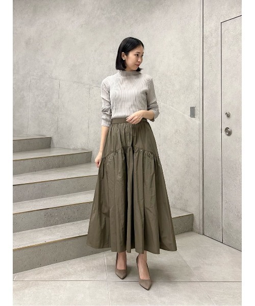 CAST:（キャストコロン）の「【着回し抜群】シアーニットタートル（ニット/セーター・レディース・ブラック/グレー/ホワイト・M）」の22枚目の写真