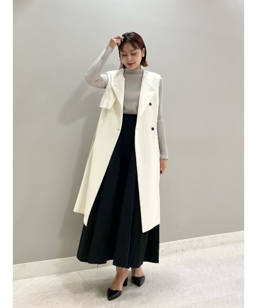 CAST:（キャストコロン）の「【着回し抜群】シアーニットタートル（ニット/セーター・レディース・ブラック/グレー/ホワイト・M）」の21枚目の写真