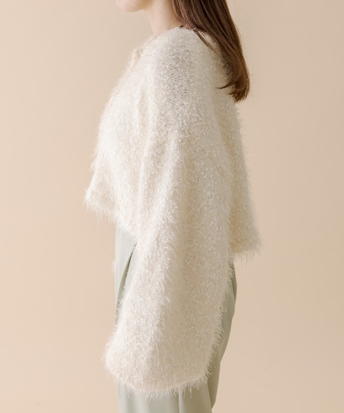 mline（エムライン）の「【4色展開】[mline]スノーシャギーカーディガン（カーディガン/ボレロ・レディース・ブルー/アイボリー/グレー/ブラック・FREE）」の18枚目の写真