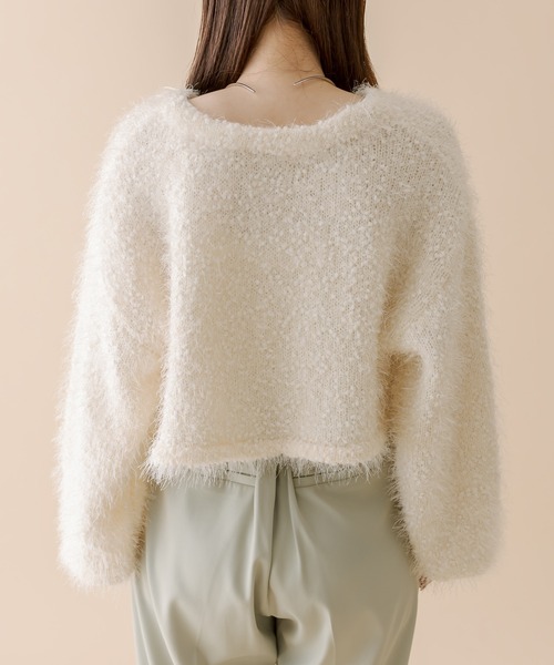 mline（エムライン）の「【4色展開】[mline]スノーシャギーカーディガン（カーディガン/ボレロ・レディース・ブルー/アイボリー/グレー/ブラック・FREE）」の19枚目の写真