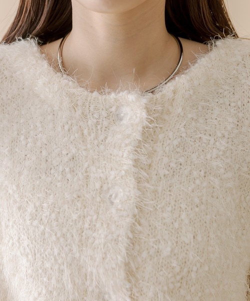 mline（エムライン）の「【4色展開】[mline]スノーシャギーカーディガン（カーディガン/ボレロ・レディース・ブルー/アイボリー/グレー/ブラック・FREE）」の21枚目の写真