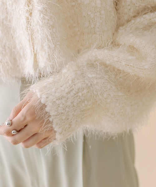 mline（エムライン）の「【4色展開】[mline]スノーシャギーカーディガン（カーディガン/ボレロ・レディース・ブルー/アイボリー/グレー/ブラック・FREE）」の22枚目の写真