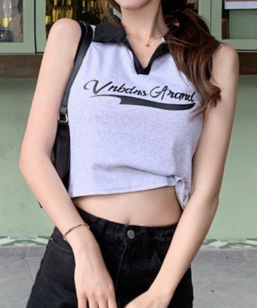 LYEON(リヨン)の「ロゴスキッパートップス(Tシャツ/カットソー・レディース・ネイビー/グレー・FREE)」の14枚目の写真