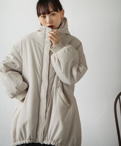 Chillfar（チルファー）の「ミドル丈中綿モンスターパーカー（ダウンジャケット/コート・レディース・ブラック/カーキ/アイボリー・FREE）」の11枚目の写真