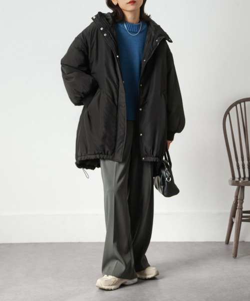 ミドル丈中綿モンスターパーカー（ダウンジャケット/コート