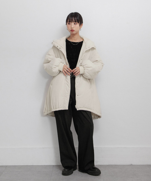 ミドル丈中綿モンスターパーカー（ダウンジャケット/コート