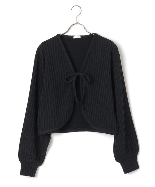 Honeys（ハニーズ）の「リボン付カーディガン（カーディガン/ボレロ・レディース・ライトグレー/アイボリー/ピンクベージュ/ブラック・L/M/S）」の19枚目の写真