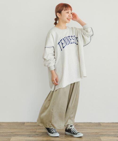 ITEMS URBANRESEARCH（アイテムズ アーバンリサーチ）の「サテンイージーガウチョパンツ（その他パンツ・レディース・ブラック系その他/ベージュ/ブラウン・FREE）」の7枚目の写真