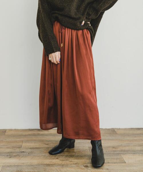 ITEMS URBANRESEARCH（アイテムズ アーバンリサーチ）の「サテンイージーガウチョパンツ（その他パンツ・レディース・ブラック系その他/ベージュ/ブラウン・FREE）」の14枚目の写真