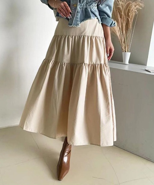 【ROMANTIC CROWN】24SS★ダブルベルトスカート2色 ROMANTIC CROWN】24SS☆ダブルベルトスカート2色