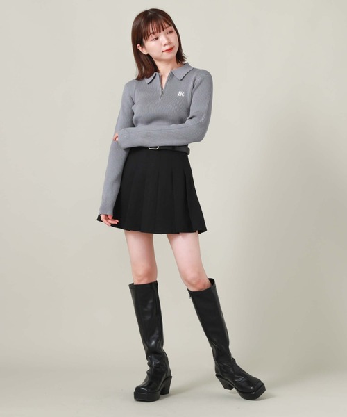 archives(アルシーヴ)の「ワンポイントハーフzipリブニット(ニット/セーター・レディース・アイボリー/ブルー/ブラウン/ブラック/オレンジ・MEDIUM)」の17枚目の写真