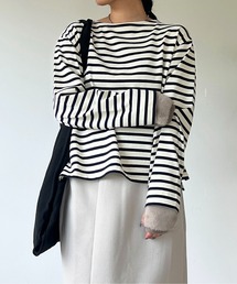 un dix cors | ボーダーカットソー(Tシャツ/カットソー)