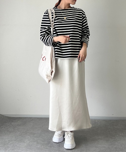 un dix cors（アンディコール）の「ボーダーカットソー（Tシャツ/カットソー・レディース・オフホワイト/ブラック・FREE）」の12枚目の写真