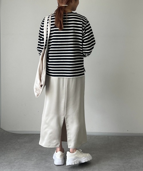 un dix cors（アンディコール）の「ボーダーカットソー（Tシャツ/カットソー・レディース・オフホワイト/ブラック・FREE）」の10枚目の写真