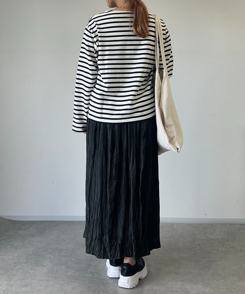 un dix cors（アンディコール）の「ボーダーカットソー（Tシャツ/カットソー・レディース・オフホワイト/ブラック・FREE）」の22枚目の写真