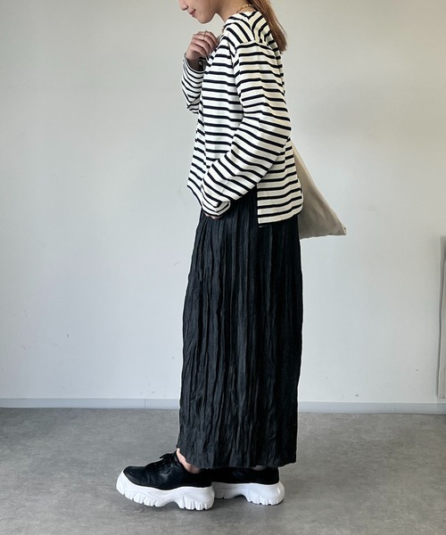 un dix cors（アンディコール）の「ボーダーカットソー（Tシャツ/カットソー・レディース・オフホワイト/ブラック・FREE）」の21枚目の写真