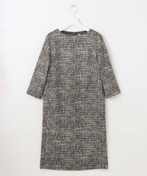 プリントジャガードストレッチ ワンピース