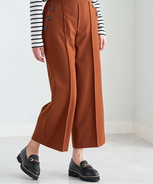 BELLUNA PLUS(ベルーナ)の「ウーリッシュ素材ワイドパンツ(58㎝)(その他パンツ・レディース・テラコッタ/グレー系/アイボリー/ベージュ系/ネイビー・SMALL/LARGE/X-LARGE/MEDIUM)」の13枚目の写真