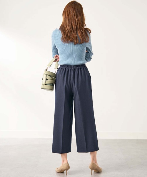 BELLUNA PLUS(ベルーナ)の「ウーリッシュ素材ワイドパンツ(58㎝)(その他パンツ・レディース・テラコッタ/グレー系/アイボリー/ベージュ系/ネイビー・SMALL/LARGE/X-LARGE/MEDIUM)」の20枚目の写真