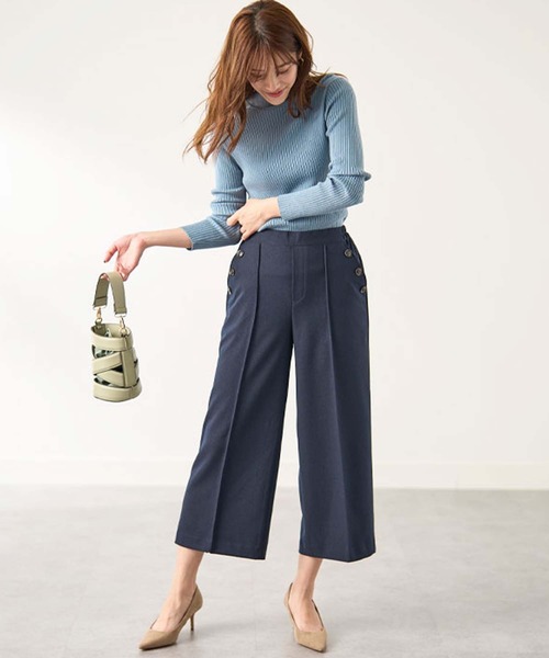 BELLUNA PLUS(ベルーナ)の「ウーリッシュ素材ワイドパンツ(58㎝)(その他パンツ・レディース・テラコッタ/グレー系/アイボリー/ベージュ系/ネイビー・SMALL/LARGE/X-LARGE/MEDIUM)」の19枚目の写真