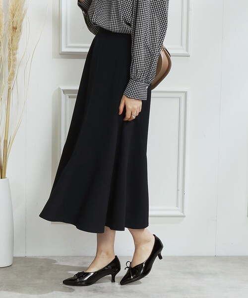 couture brooch（クチュールブローチ）の「◆【サステナブル素材】エスカルゴフレアスカート（スカート・レディース・ネイビー系6/キャメル・36/38/40/42）」の19枚目の写真