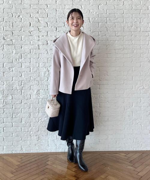 couture brooch（クチュールブローチ）の「◆【サステナブル素材】エスカルゴフレアスカート（スカート・レディース・ネイビー系6/キャメル・36/38/40/42）」の20枚目の写真