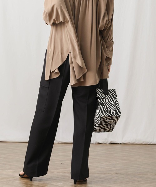 Gready Brilliant（グレディブリリアン）の「ツイルカーゴセミワイドパンツ（カーゴパンツ・レディース・ブラック/ブラウン・FREE）」の15枚目の写真